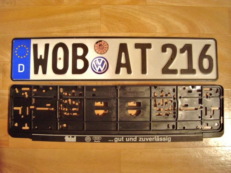 Wob wolfsburg german vw,volkswagen golf,jetta,passat,gti,bug,bus license plate