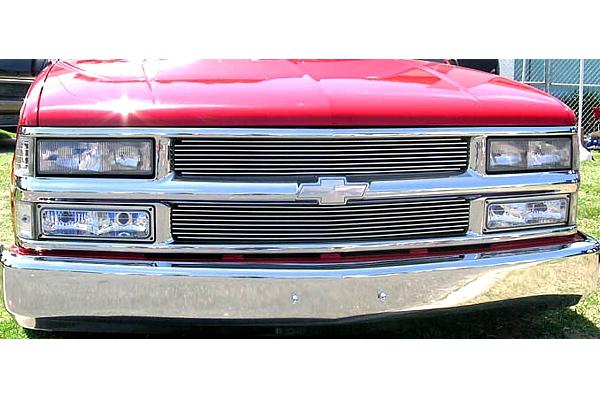 Fit:94-00 chevy c/k pickup/suburban/blazer/tahoe upper billet grille grill 99