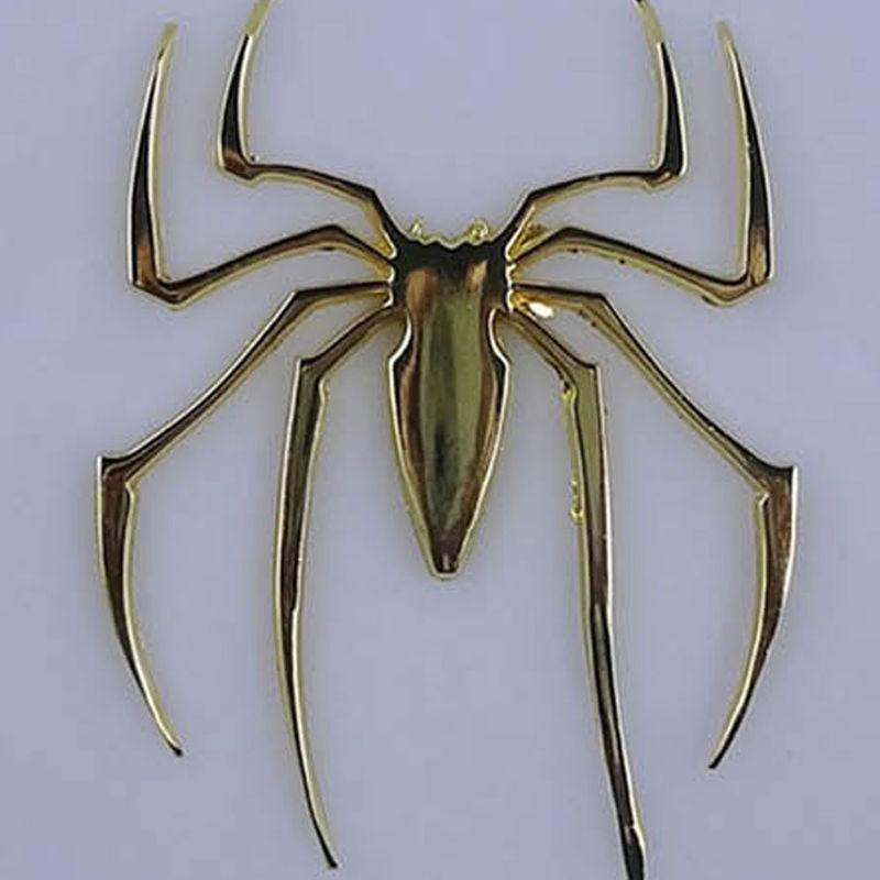 Car sticker golden spider spiderma one piece silver sticker decal free shipping