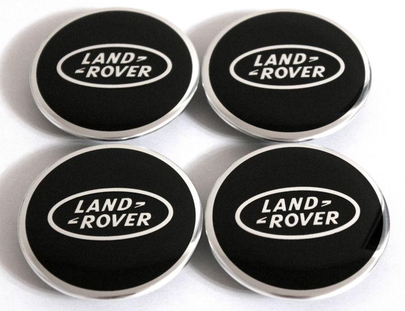 Land rover black center caps - brand new - 63mm fits: sport evoque lr2 lr3 lr4