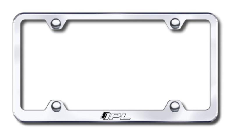 Infiniti ipl wide body  engraved chrome license plate frame -metal made in usa