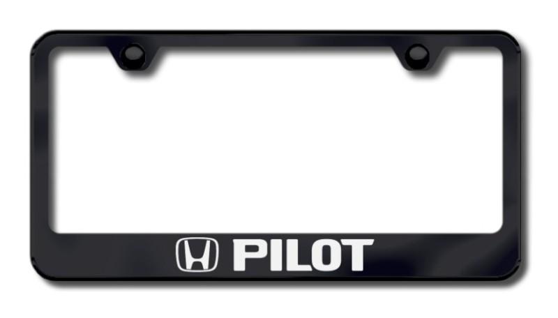 Honda pilot laser etched license plate frame-black made in usa genuine