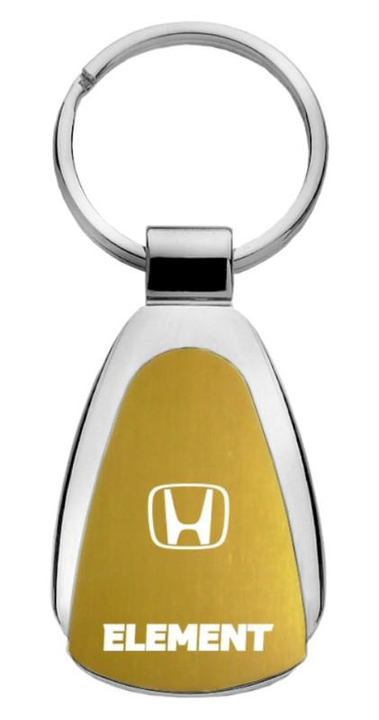Honda element gold teardrop keychain / key fob engraved in usa genuine
