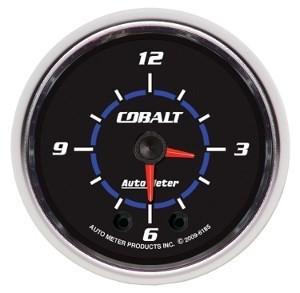 Autometer 2in. clock; illuminated; analog; cobalt