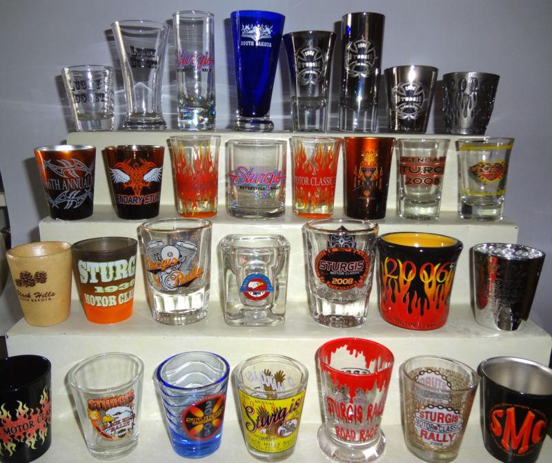  lot of 30 sturgis south dakota shot glasses free usps priority shipping