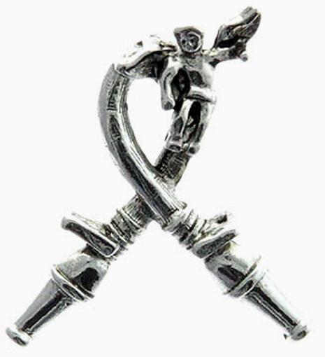 Fire hose chrome guardian angel  motorcycle vest pin firefighter