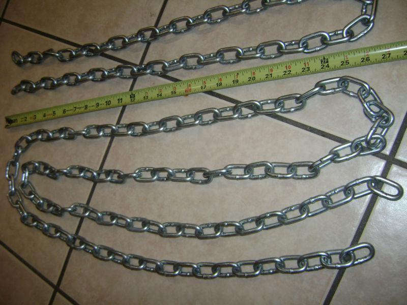 1/4" x 9' & 4' 6" marine safety chains162" car towing boat camper horse utility 