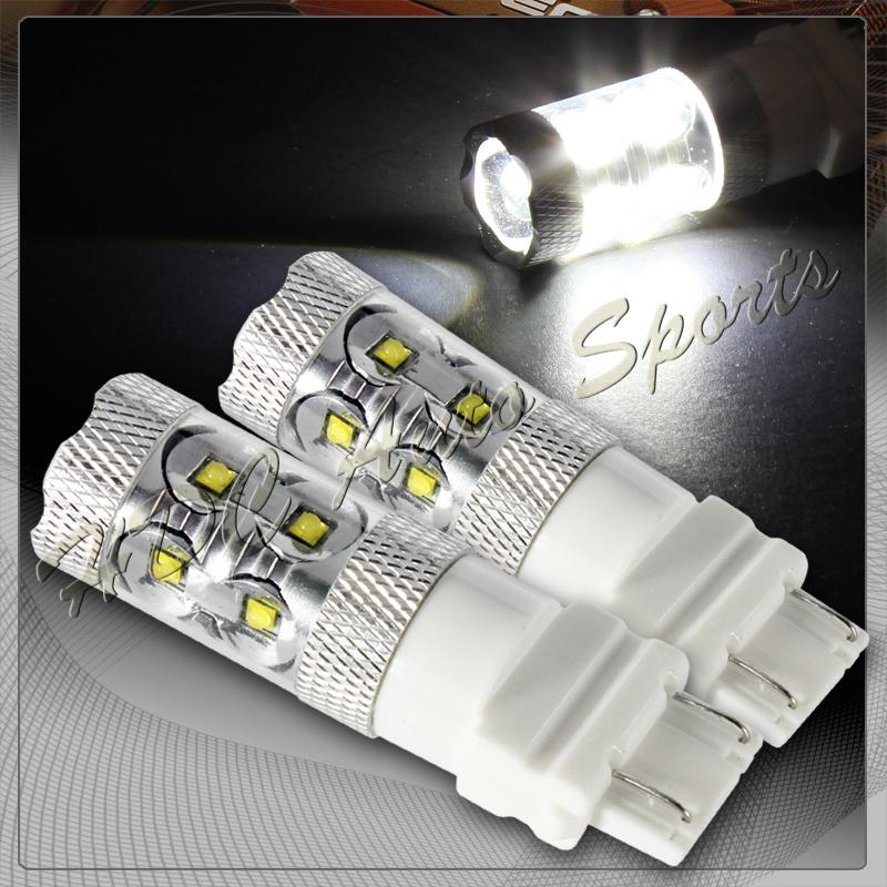 2x universal cree t20 wedge white led 50w projector reverse back up light bulbs