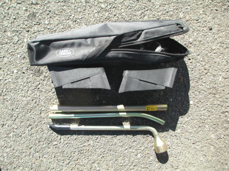 98-2002 land rover discovery ii 2 tool kit bag spare tire set chocks lug wrench 
