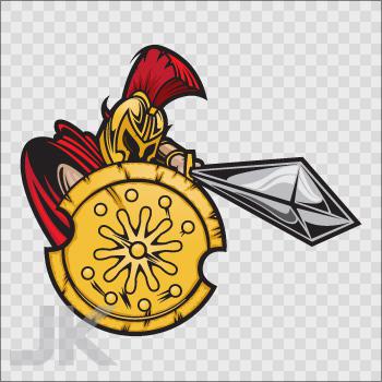 Decal sticker  warrior king spear sword spartan ancient greek 0500 acz33