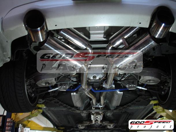 Gsp 350z z33 g35 coupe 2dr stainless steel racing catback exhaust burnt tip jdm