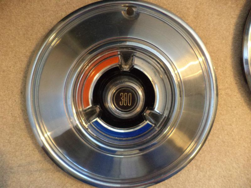 1966 chrysler 300 hubcap wheel cover pair near mint