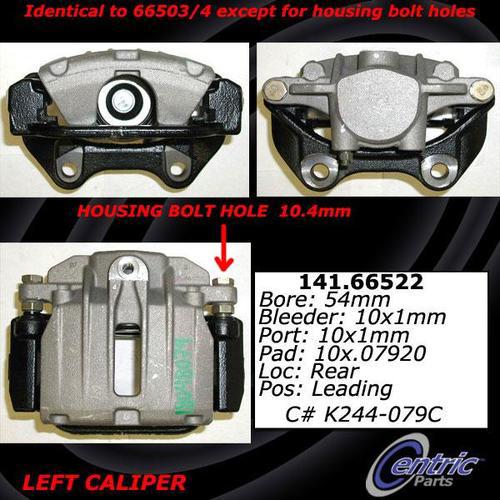 Centric 141.66522 rear brake caliper-premium semi-loaded caliper