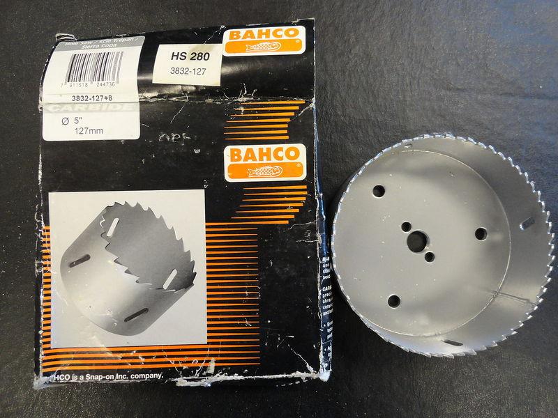 Bahco snap-on 3832-127+8 carbide tipped hole saw 5" (127mm) 