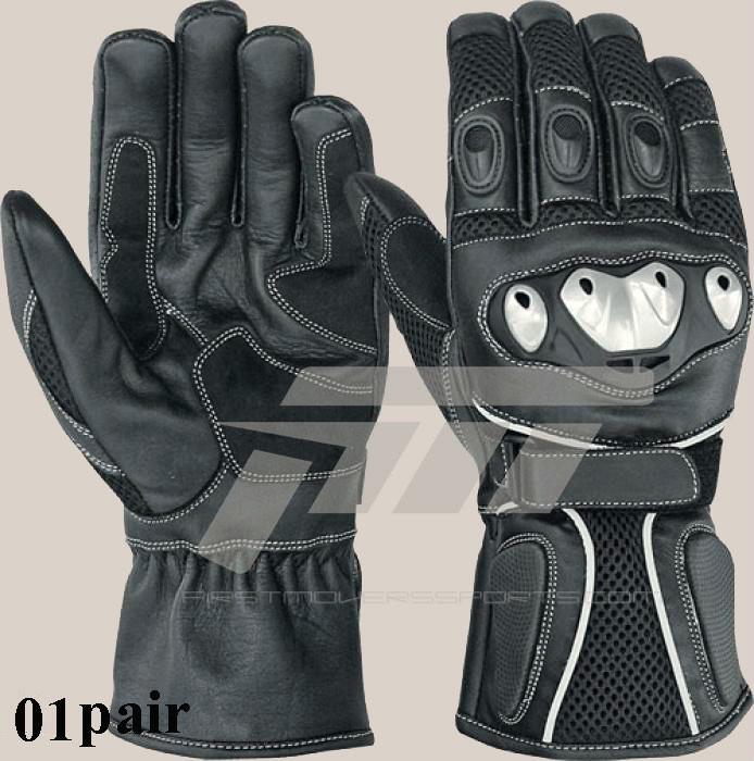 Leather motor bike racing gloves 1 pair 