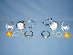 1964 1965 1966 mustang parking light kit with fomoco logo lenses...free shipping