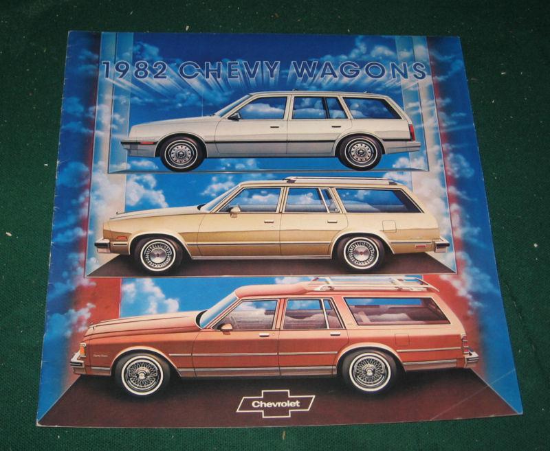1982 chevy wagons sales brochure; caprice; impala; malibu; cavalier; 16 pgs