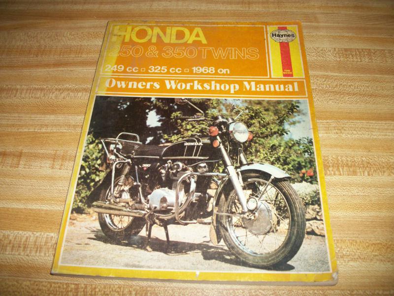   vintage antique haynes honda 250&350 twins motorcycleowners workshop manual  