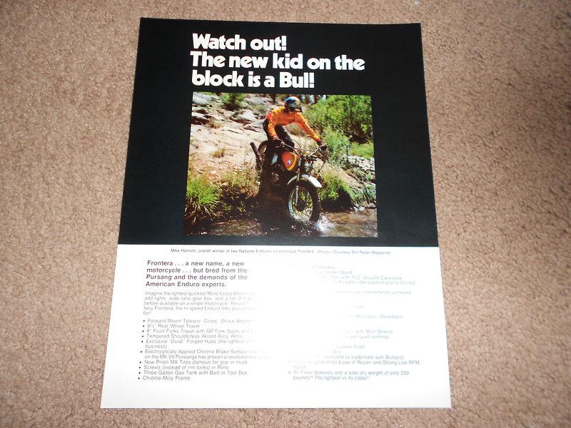 Bultaco 1975 frontera factory brochure