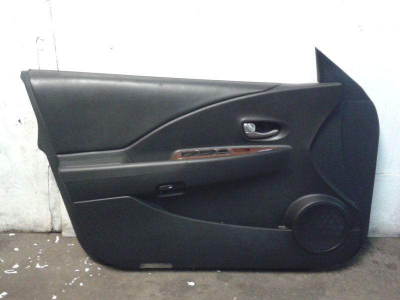 2005 nissan altima left fr door trim panel black leather oem