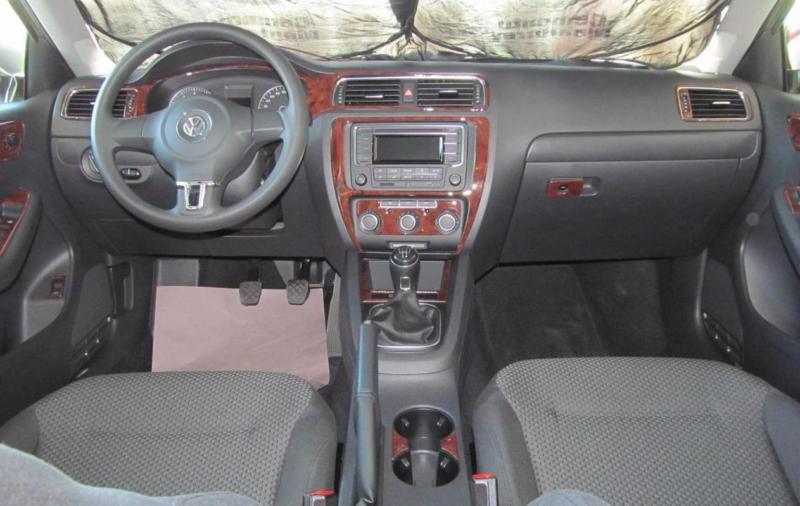 Volkswagen jetta s se sel tdi interior burl wood dash trim kit 2011 2012 2013