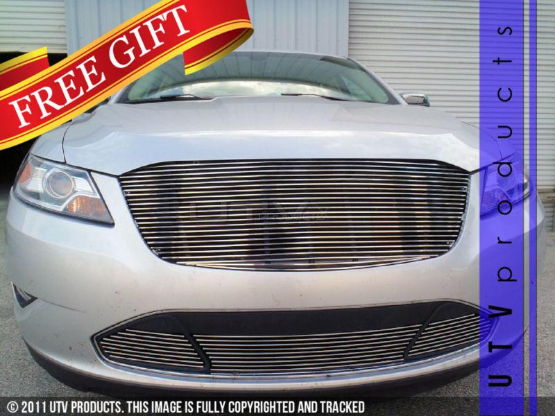 2010 - 2012 ford taurus upper replacement & bumper chrome billet grille kit 4pc 