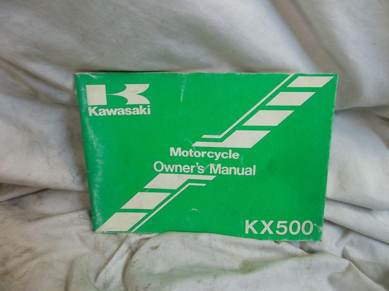1988 kawasaki kx500-d1 kx 500 kx500 oem owners manual *b52a