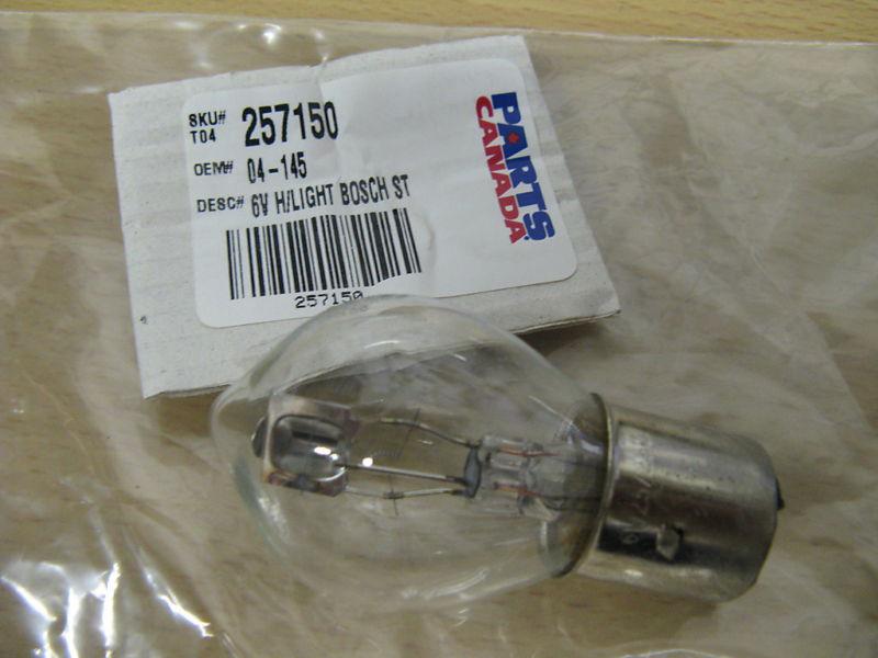 3 -  bosch style headlight bulbs  clear 6v 04-145