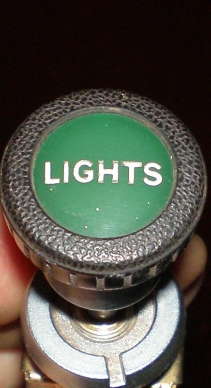 Datsun head light switch with fiber optic illumination rare find.