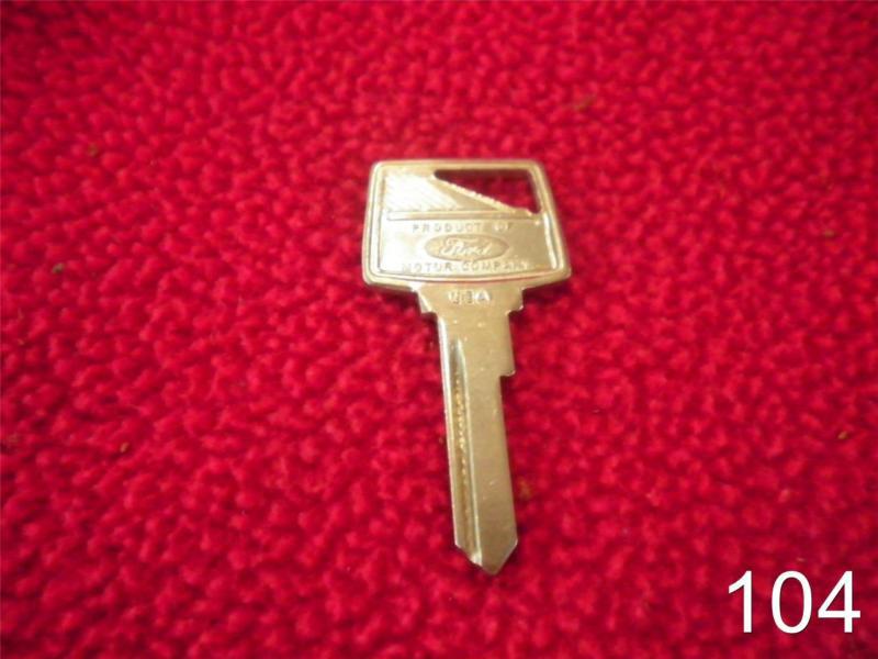 Nos 65-66-67-68-69 ford falcon ignition key blank
