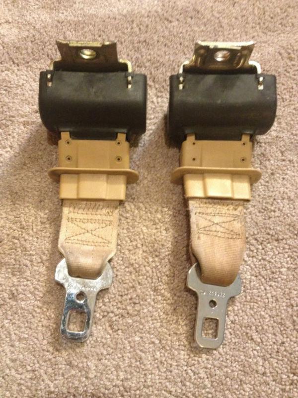 Tan rear lap style seat belts 1982-1988 third gen camaro firebird