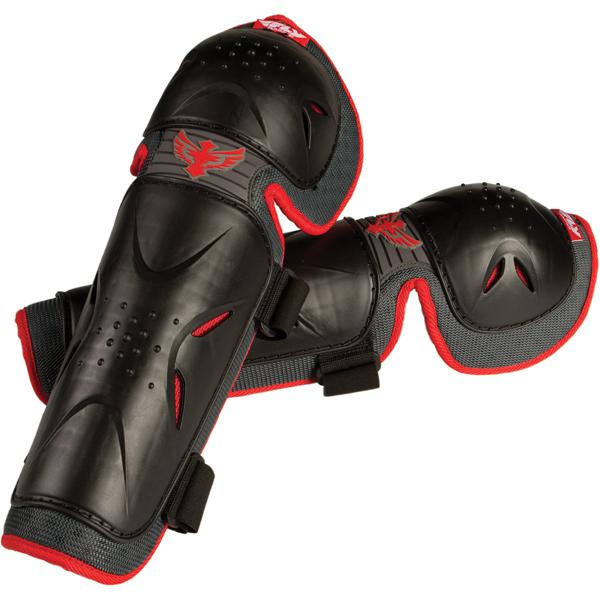 Fly racing knee guard ii - adult & youth size - black/red  new!