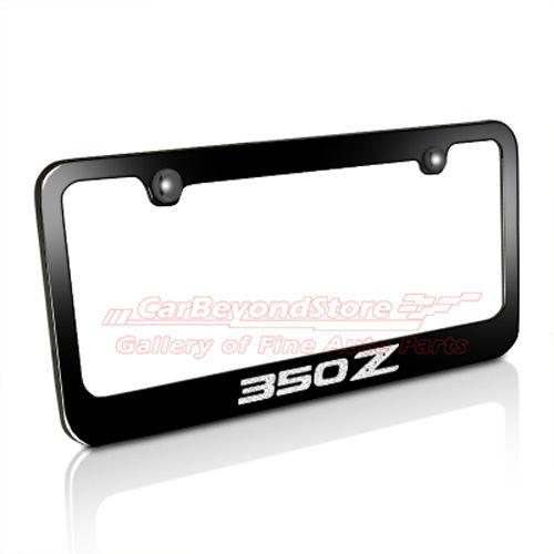 Nissan 350z black metal license plate frame + free gift, official licensed