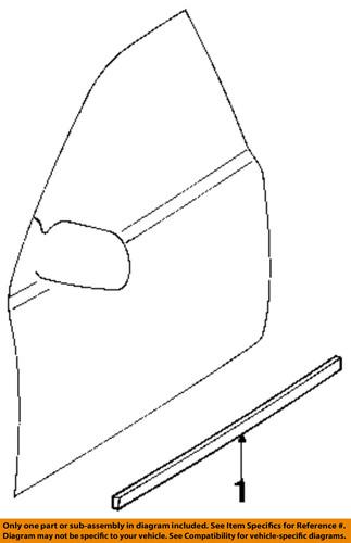 Mazda oem bj0f5069215 front door-body side molding