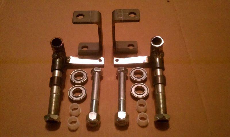 3/4" axle steering spindles, brackets, bearings nylon inserts for go kart, dolly
