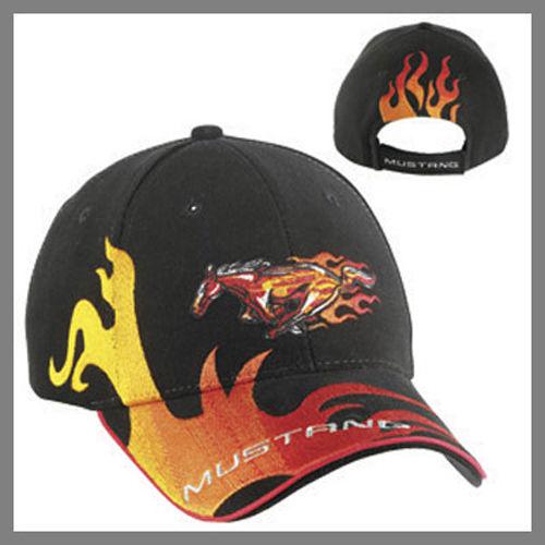 Ford mustang flaming pony baseball cap, baseball hat + free gift, licensed
