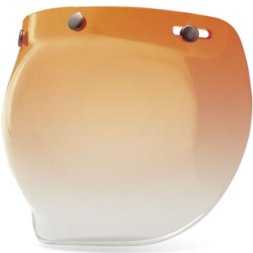 Bell custom 500 3-snap bubble shield amber gradient