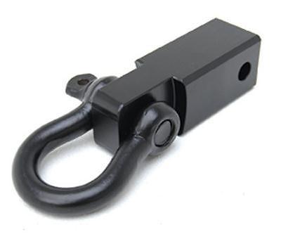 Smittybilt black powdercoated 2 inch receiver mounted d-ring shackle - 29312b