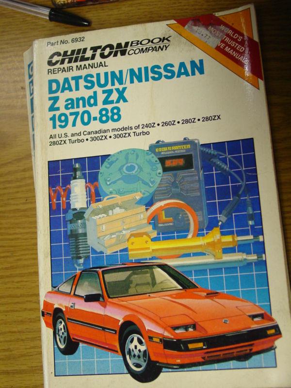 Chilton's repair manual datsun/nissan z and zx 1970-88