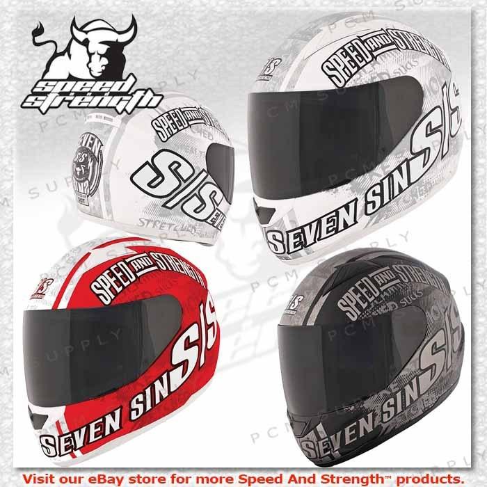 Speed & strength ss1500 seven sins motorcycle street helmet
