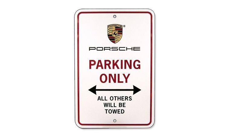 Genuine porsche parking only sign oem 