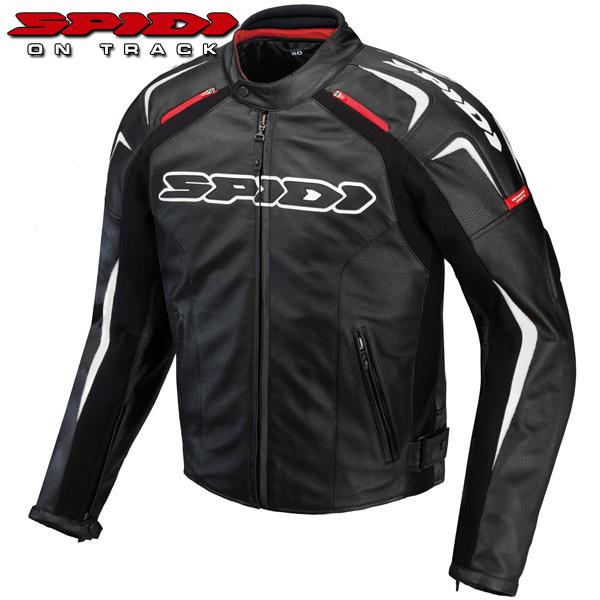 Spidi track leather jacket black / white 48 euro 38 us