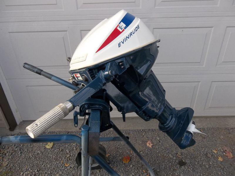Evinrude 9.5 hp outboard tiller motor long shaft fully serviced new paint/decals