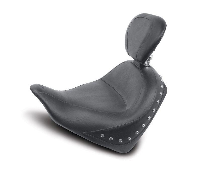Mustang wide studded solo seat with driver's backrest for 2010-2013 honda fury