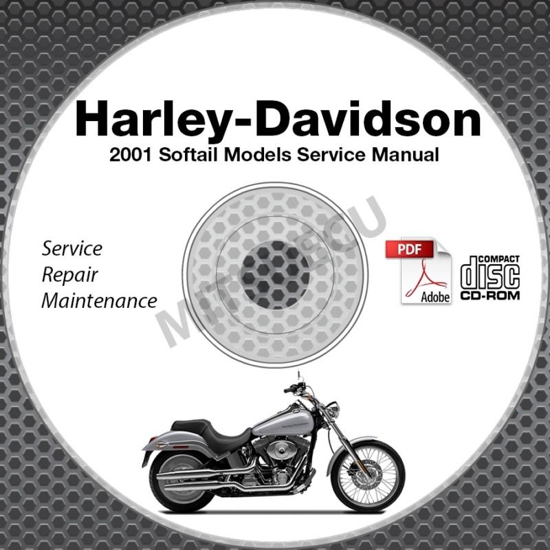 2001 harley davidson softail fat boy springer service manual cd repair shop