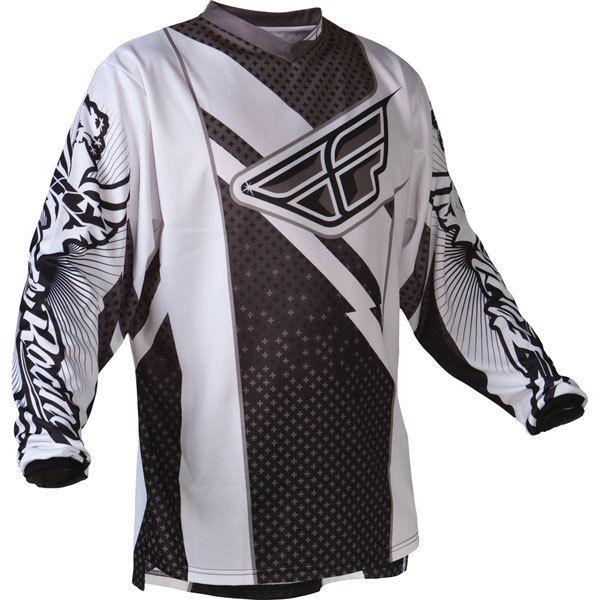Black/white s fly racing f-16 race jersey