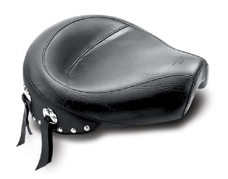 Mustang wide studded solo seat for 1996-2003 harley davidson xl sportster