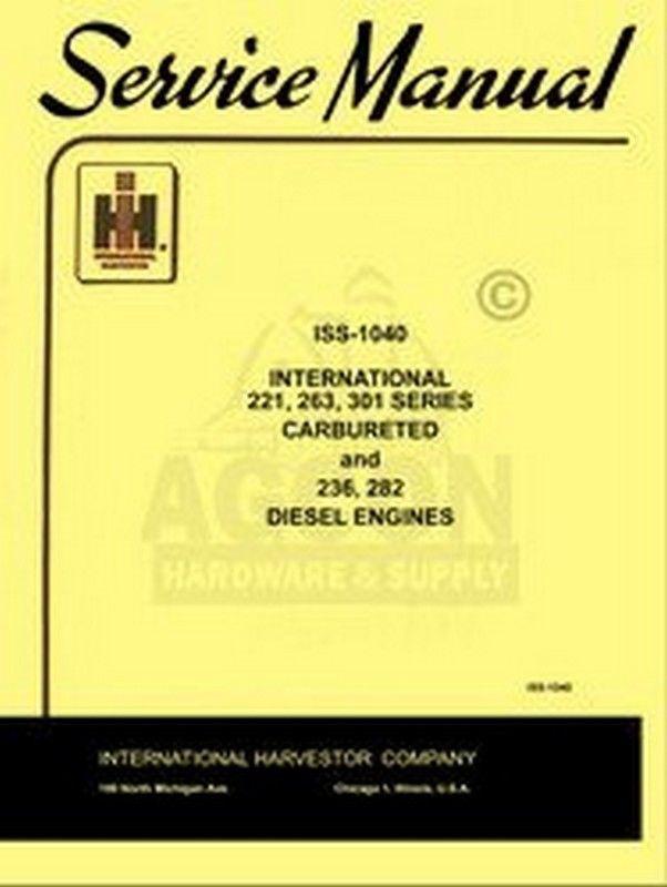 International t-6 td-6 62 td-9 92 td-9b b t6 td6 td9 c-221 engine service manual