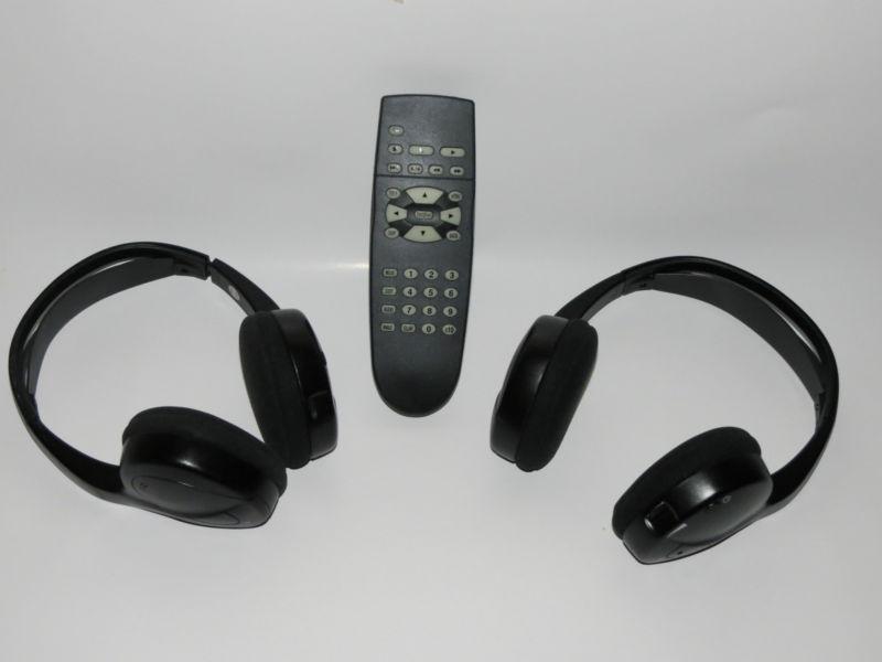 2 headphones & remote for nissan pathfinder dvd remote (2004-2012)