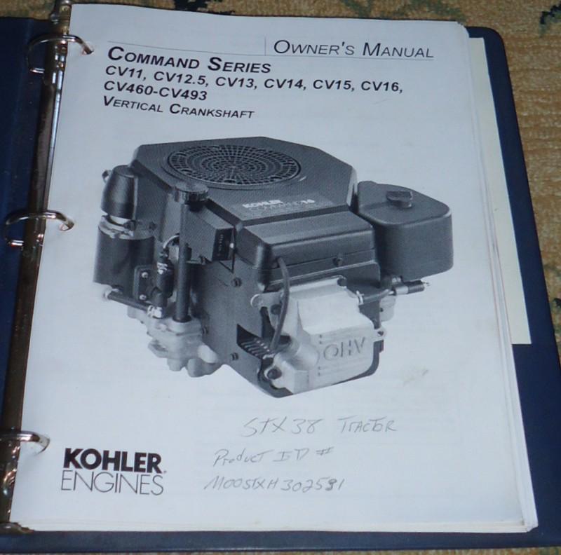 Kohler engines owner's manual cv11, 12.5, 14, 15, 16,461-493 vertical crankshaft